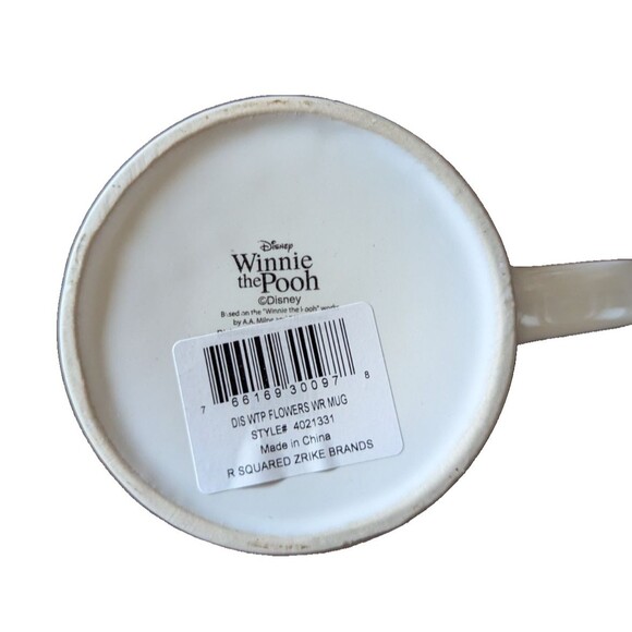 Winnie The Pooh Coffee Mug Honey Pot Bees Flowers Red Interior 16oz Gift NWT - Picture 6 of 6